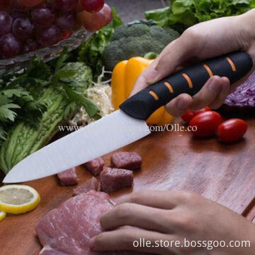 Ceramic chef knife, 6-inch, straight edge blade